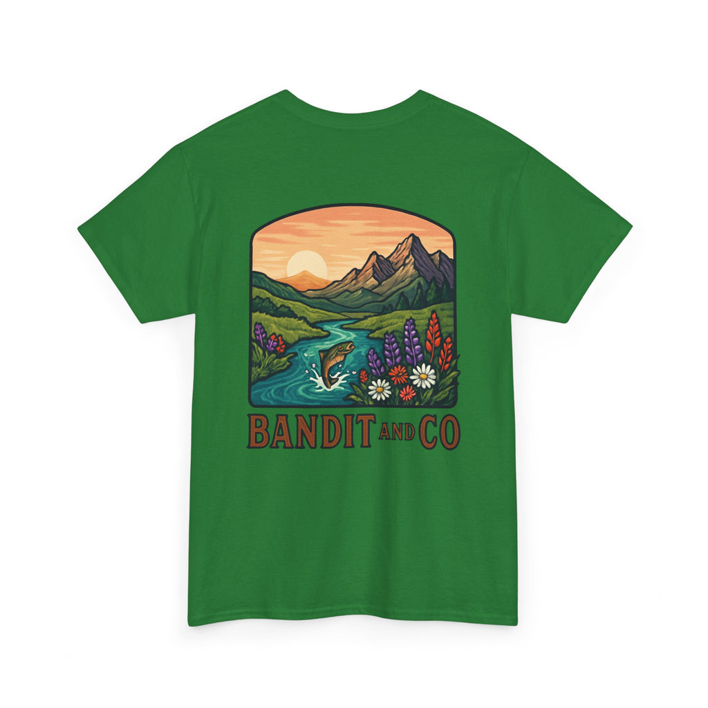 Nature-Inspired Unisex Heavy Cotton Tee - Cozy Outdoor Vibes for Adventure Lovers, Gift for Camping, Hiking, and Nature Enthusiasts