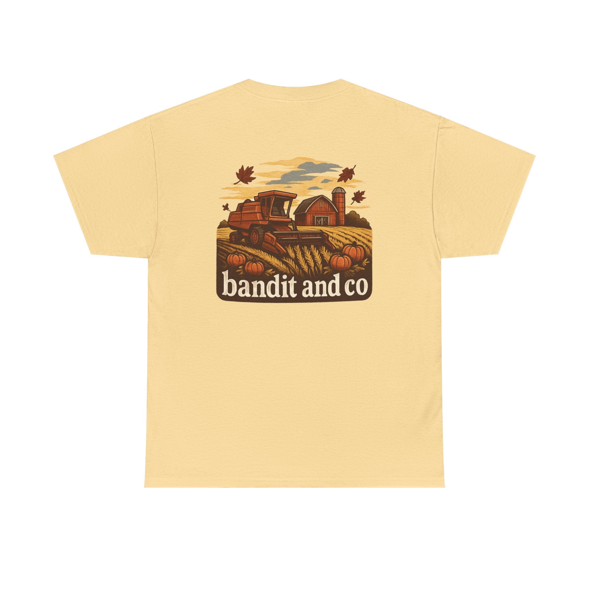 Autumn Harvest Unisex Heavy Cotton Tee, Casual Fall Shirt, Pumpkin Patch Tee, Vintage Farm Tee, Gift for Farmers, Fall Apparel
