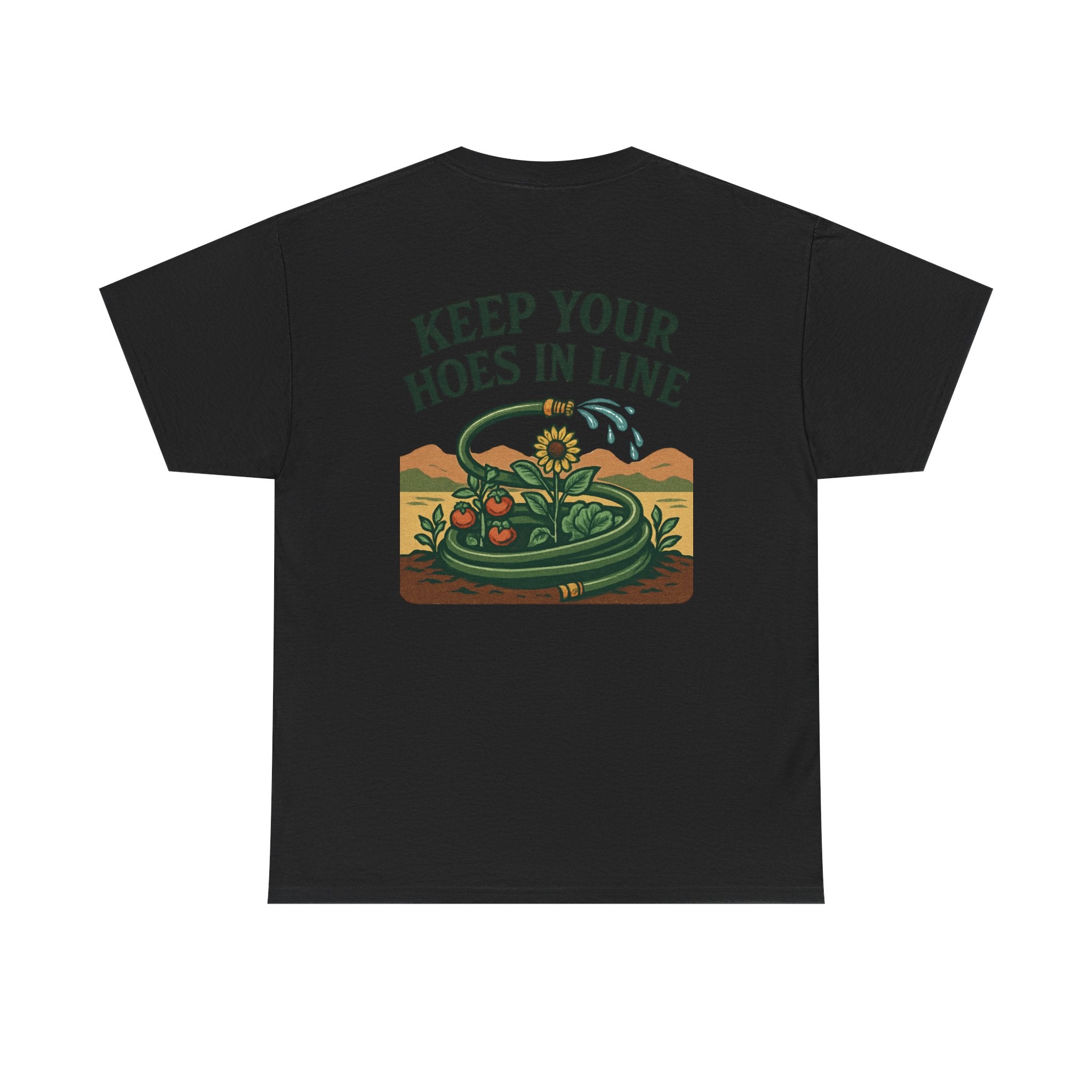 Keep Your Hoes in Line Tee, Unisex Cotton T-Shirt, Funny Gift for Gardeners, Casual Wear for Plant Lovers, Perfect for Birthdays, Holidays