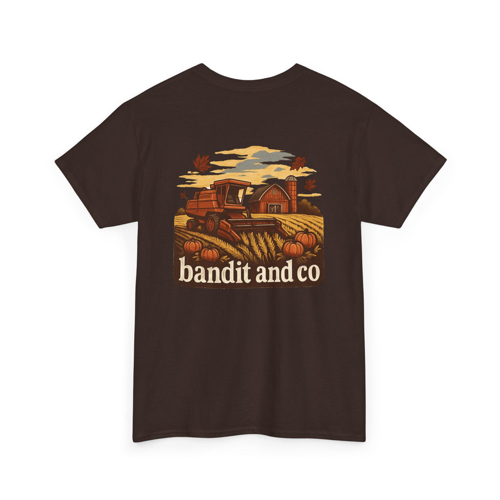 Autumn Harvest Unisex Heavy Cotton Tee, Casual Fall Shirt, Pumpkin Patch Tee, Vintage Farm Tee, Gift for Farmers, Fall Apparel