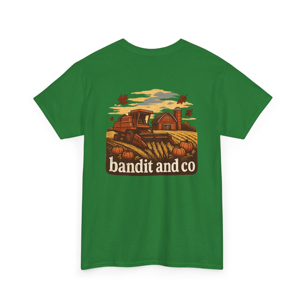 Autumn Harvest Unisex Heavy Cotton Tee, Casual Fall Shirt, Pumpkin Patch Tee, Vintage Farm Tee, Gift for Farmers, Fall Apparel