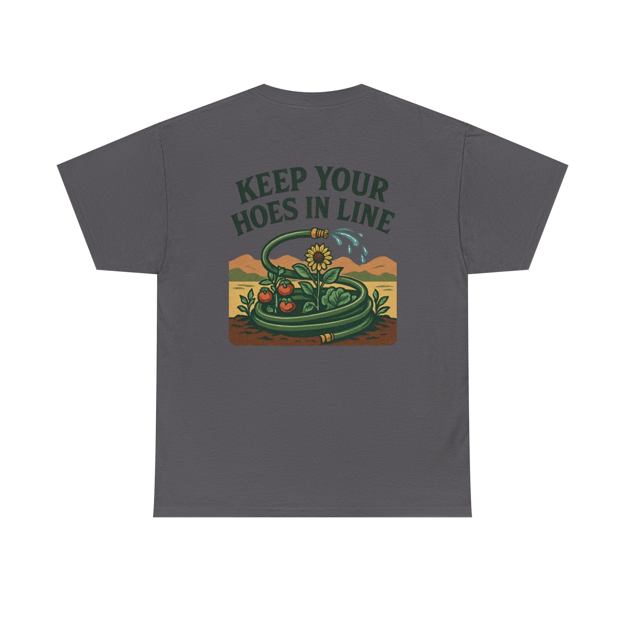 Keep Your Hoes in Line Tee, Unisex Cotton T-Shirt, Funny Gift for Gardeners, Casual Wear for Plant Lovers, Perfect for Birthdays, Holidays