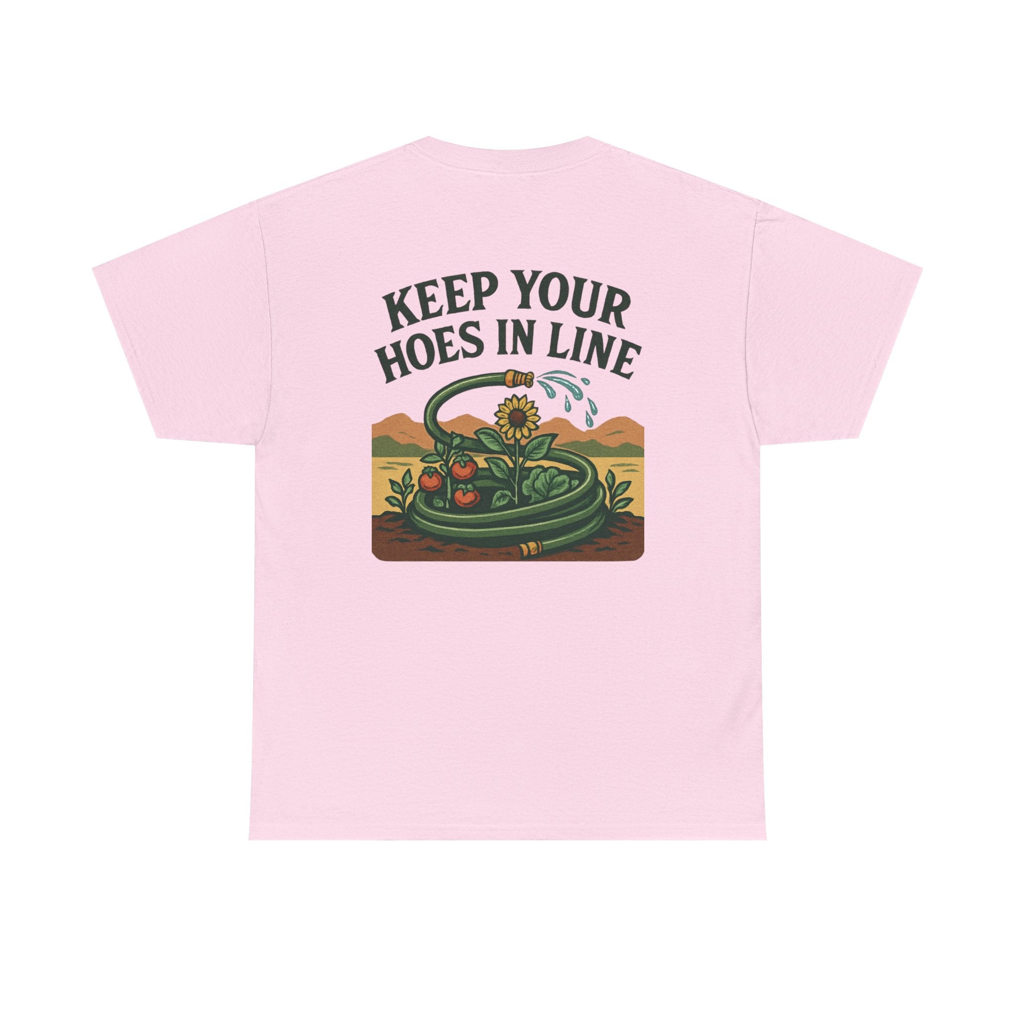 Keep Your Hoes in Line Tee, Unisex Cotton T-Shirt, Funny Gift for Gardeners, Casual Wear for Plant Lovers, Perfect for Birthdays, Holidays
