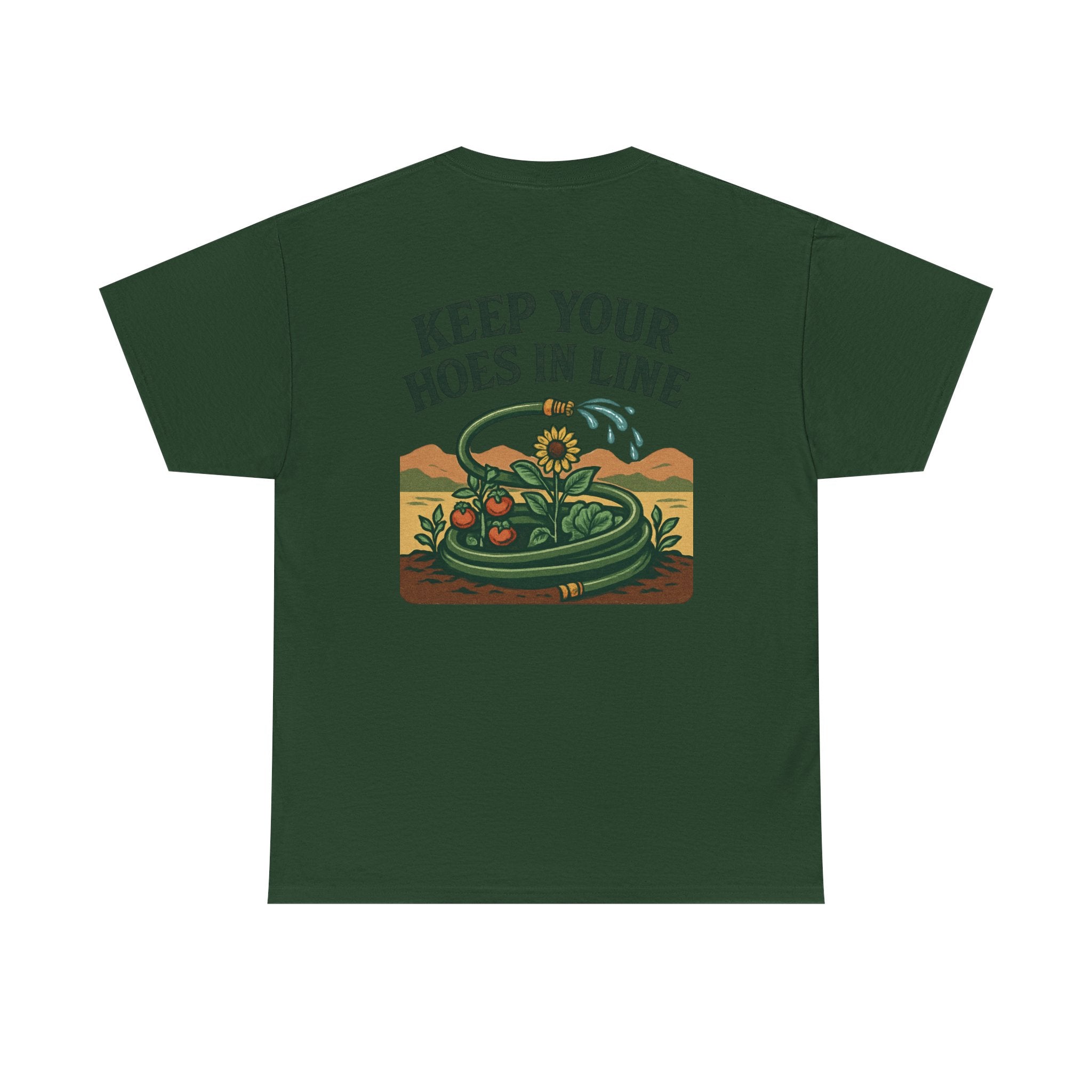 Keep Your Hoes in Line Tee, Unisex Cotton T-Shirt, Funny Gift for Gardeners, Casual Wear for Plant Lovers, Perfect for Birthdays, Holidays