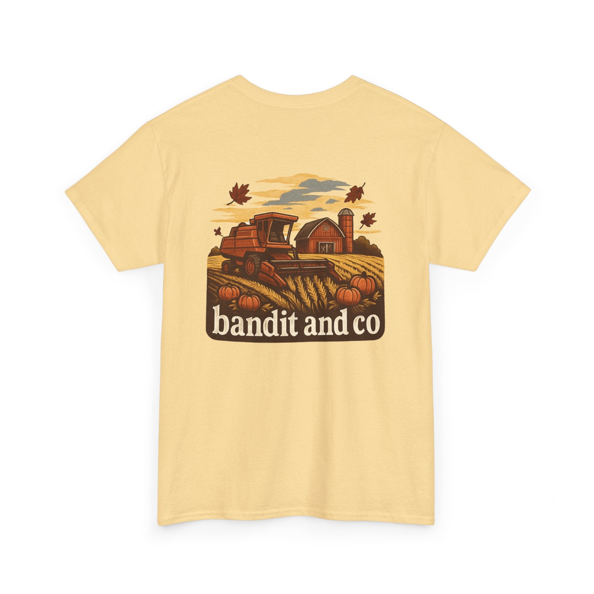Autumn Harvest Unisex Heavy Cotton Tee, Casual Fall Shirt, Pumpkin Patch Tee, Vintage Farm Tee, Gift for Farmers, Fall Apparel