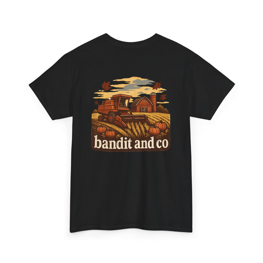 Autumn Harvest Unisex Heavy Cotton Tee, Casual Fall Shirt, Pumpkin Patch Tee, Vintage Farm Tee, Gift for Farmers, Fall Apparel