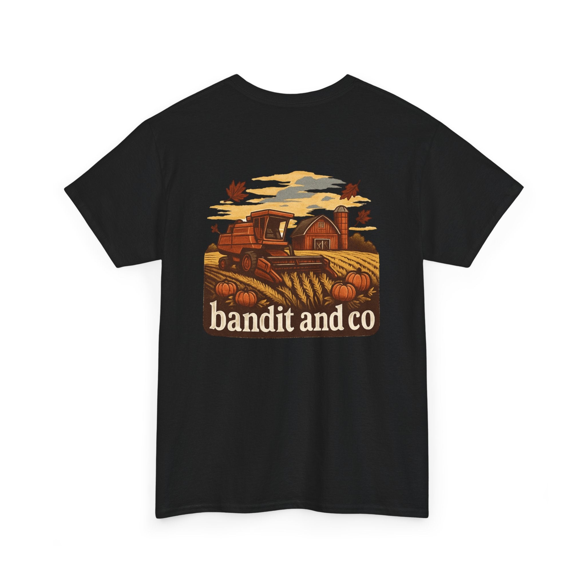 Autumn Harvest Unisex Heavy Cotton Tee, Casual Fall Shirt, Pumpkin Patch Tee, Vintage Farm Tee, Gift for Farmers, Fall Apparel