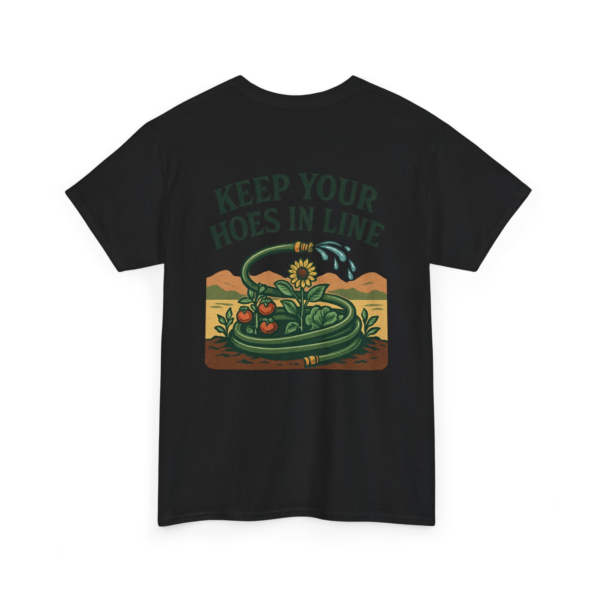Keep Your Hoes in Line Tee, Unisex Cotton T-Shirt, Funny Gift for Gardeners, Casual Wear for Plant Lovers, Perfect for Birthdays, Holidays