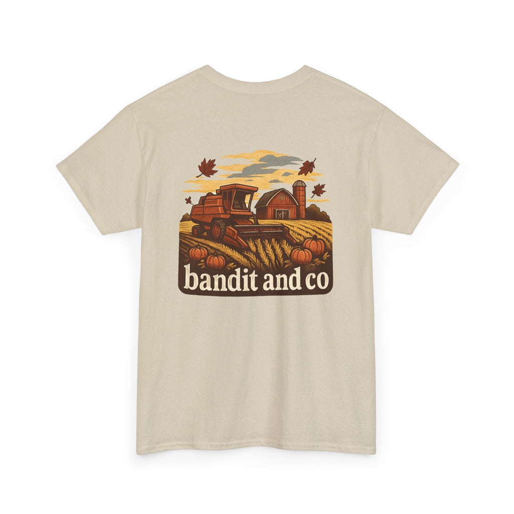 Autumn Harvest Unisex Heavy Cotton Tee, Casual Fall Shirt, Pumpkin Patch Tee, Vintage Farm Tee, Gift for Farmers, Fall Apparel
