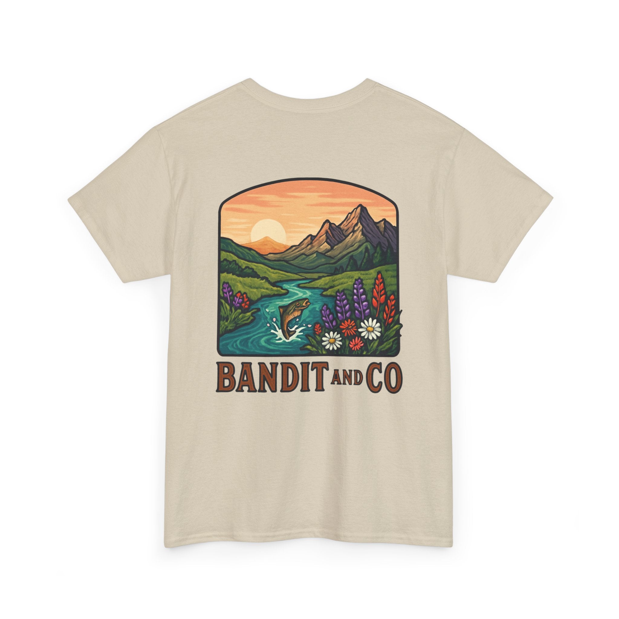Nature-Inspired Unisex Heavy Cotton Tee - Cozy Outdoor Vibes for Adventure Lovers, Gift for Camping, Hiking, and Nature Enthusiasts