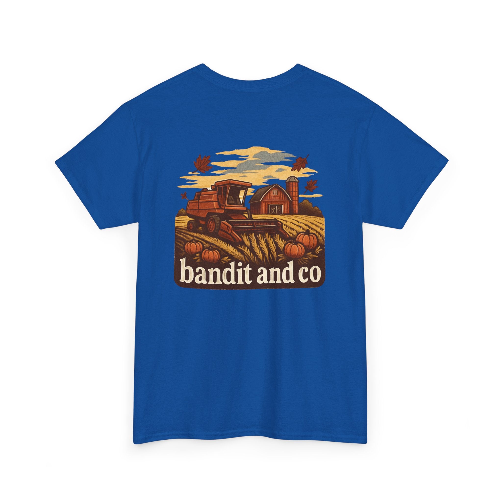 Autumn Harvest Unisex Heavy Cotton Tee, Casual Fall Shirt, Pumpkin Patch Tee, Vintage Farm Tee, Gift for Farmers, Fall Apparel