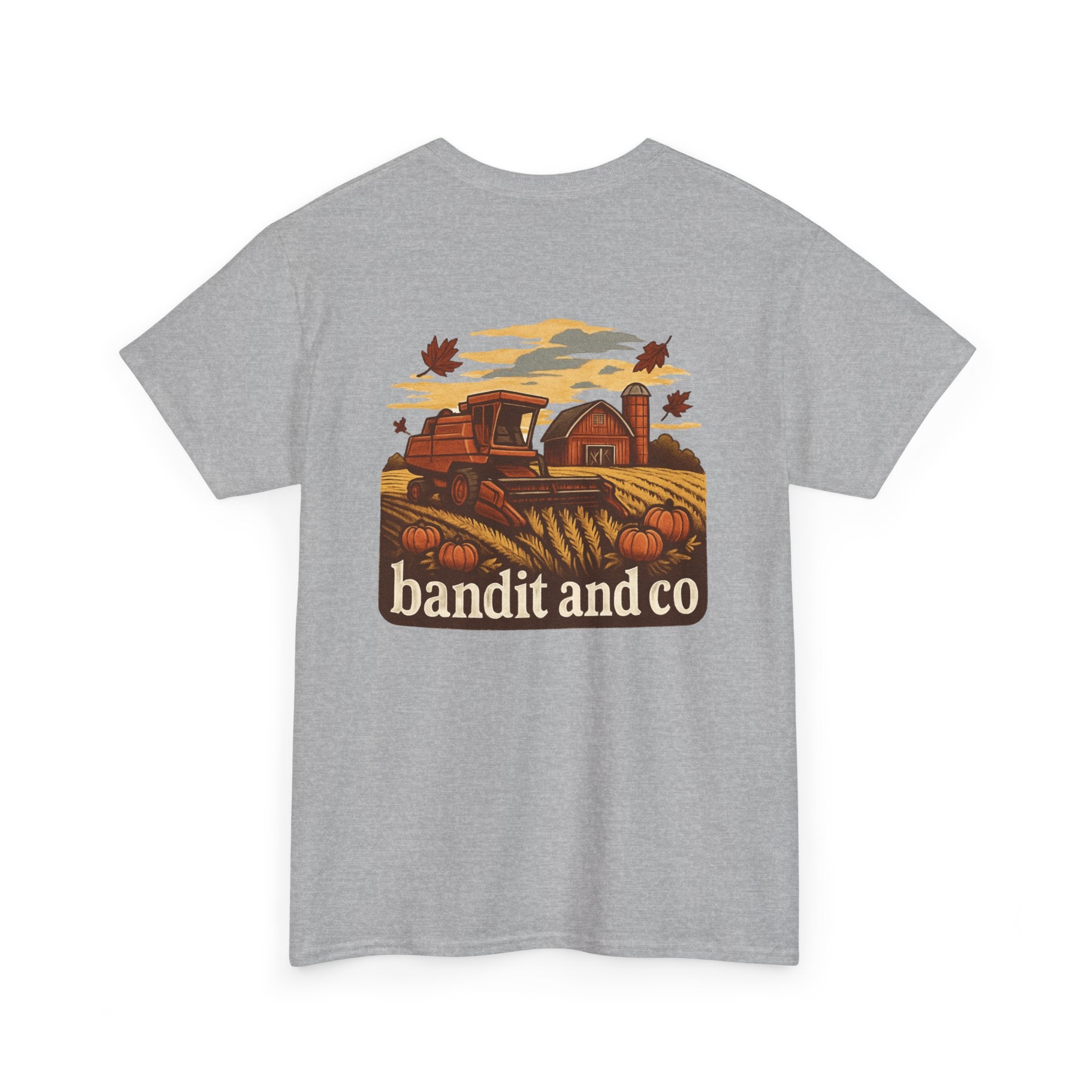 Autumn Harvest Unisex Heavy Cotton Tee, Casual Fall Shirt, Pumpkin Patch Tee, Vintage Farm Tee, Gift for Farmers, Fall Apparel