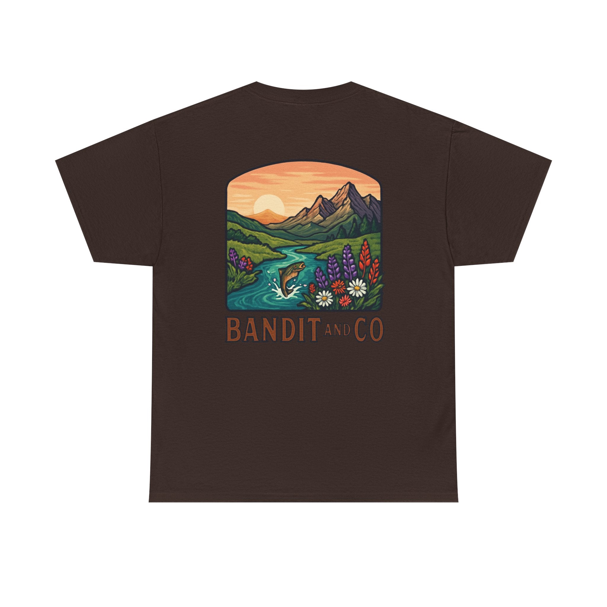 Nature-Inspired Unisex Heavy Cotton Tee - Cozy Outdoor Vibes for Adventure Lovers, Gift for Camping, Hiking, and Nature Enthusiasts