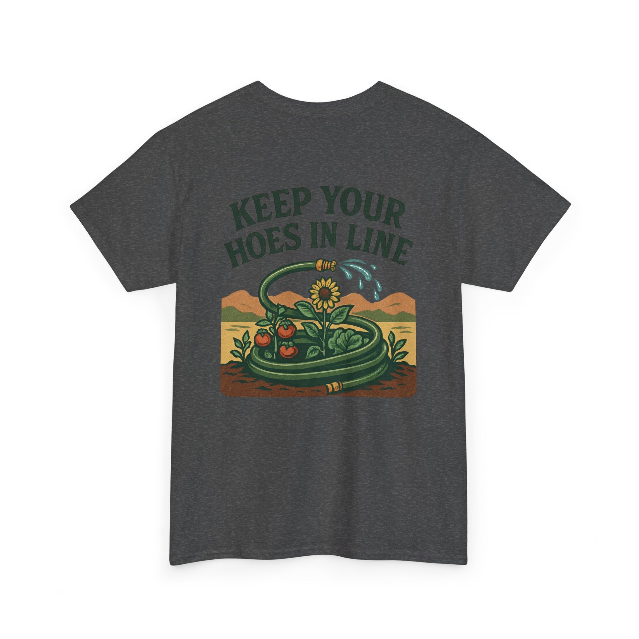 Keep Your Hoes in Line Tee, Unisex Cotton T-Shirt, Funny Gift for Gardeners, Casual Wear for Plant Lovers, Perfect for Birthdays, Holidays