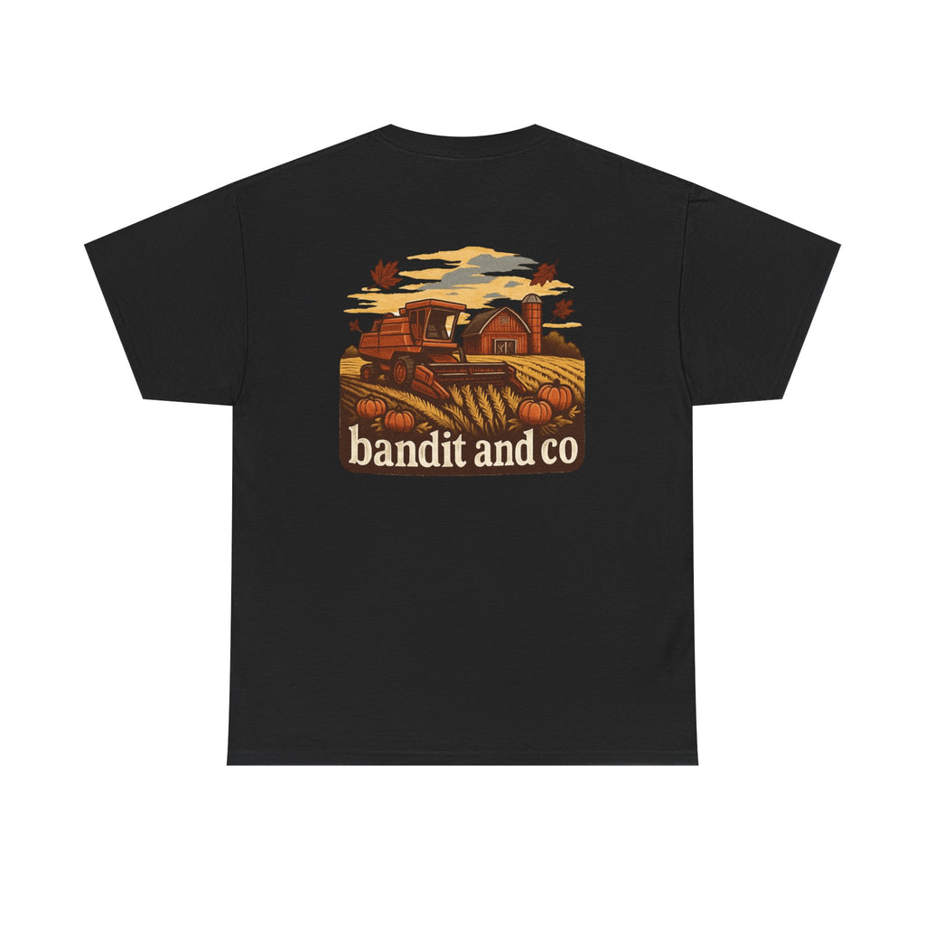 Autumn Harvest Unisex Heavy Cotton Tee, Casual Fall Shirt, Pumpkin Patch Tee, Vintage Farm Tee, Gift for Farmers, Fall Apparel