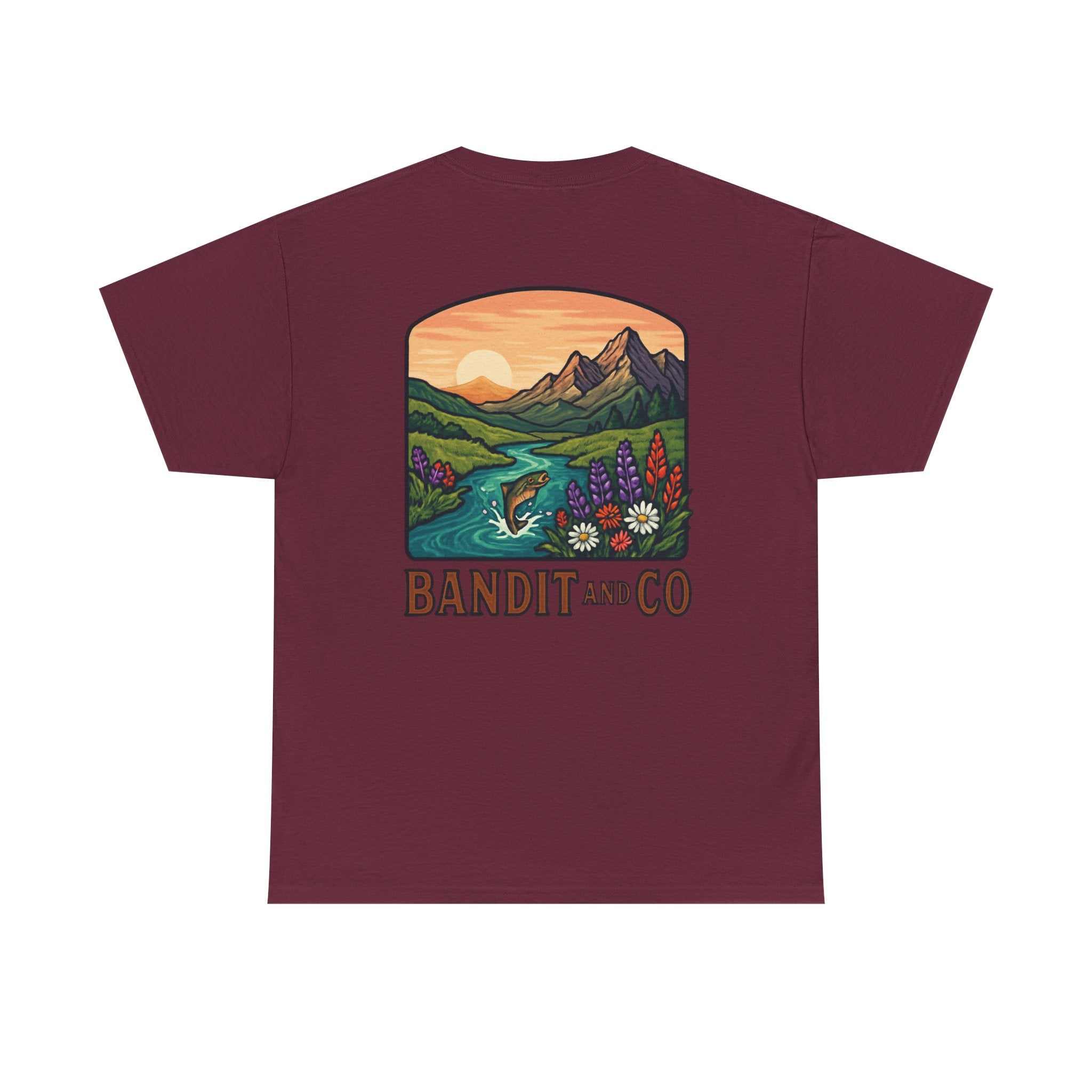 Nature-Inspired Unisex Heavy Cotton Tee - Cozy Outdoor Vibes for Adventure Lovers, Gift for Camping, Hiking, and Nature Enthusiasts