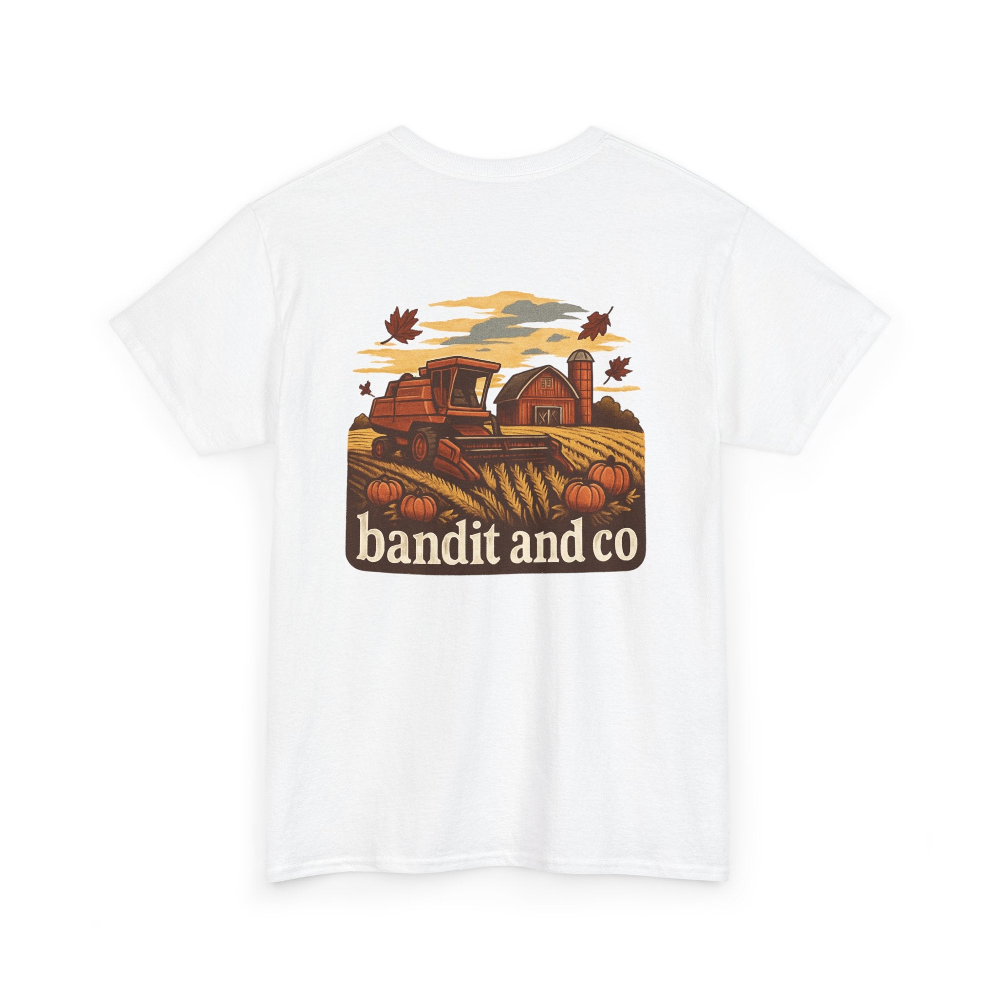 Autumn Harvest Unisex Heavy Cotton Tee, Casual Fall Shirt, Pumpkin Patch Tee, Vintage Farm Tee, Gift for Farmers, Fall Apparel