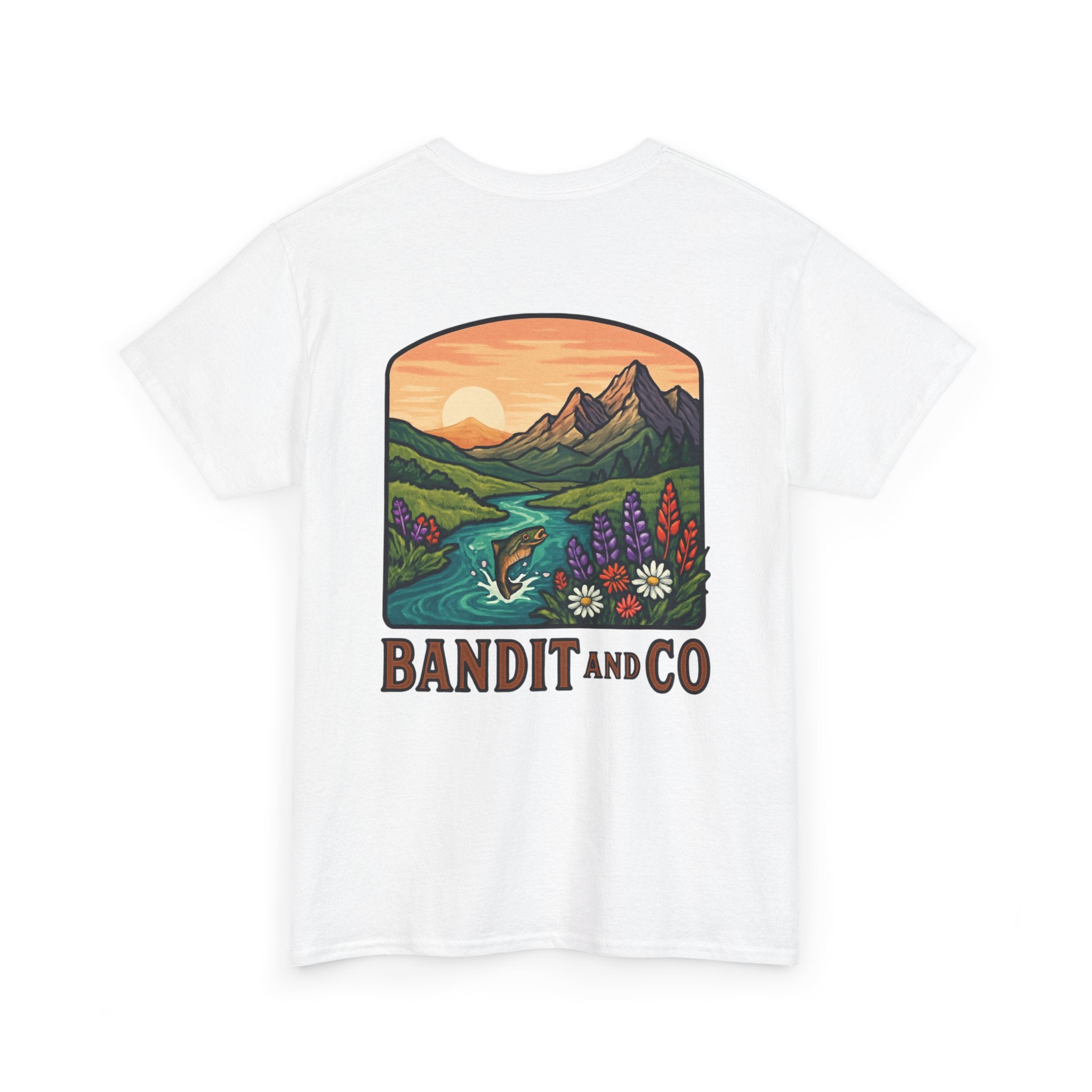 Nature-Inspired Unisex Heavy Cotton Tee - Cozy Outdoor Vibes for Adventure Lovers, Gift for Camping, Hiking, and Nature Enthusiasts