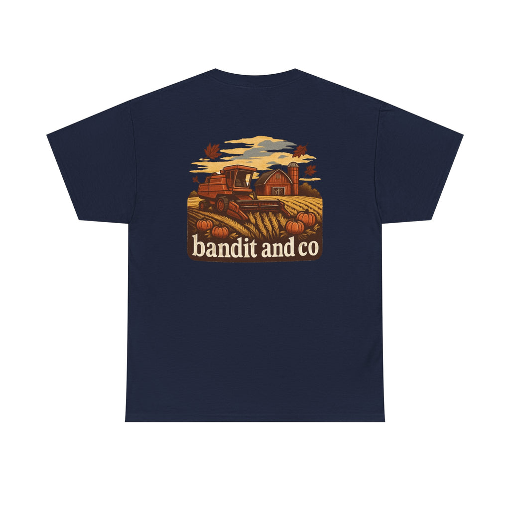 Autumn Harvest Unisex Heavy Cotton Tee, Casual Fall Shirt, Pumpkin Patch Tee, Vintage Farm Tee, Gift for Farmers, Fall Apparel