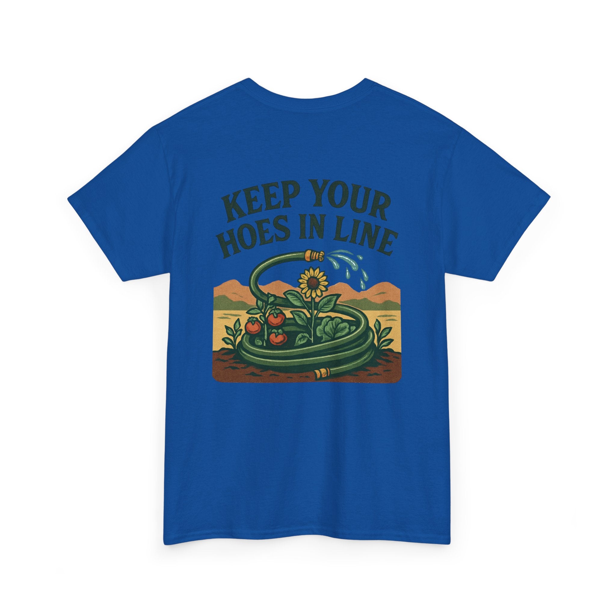 Keep Your Hoes in Line Tee, Unisex Cotton T-Shirt, Funny Gift for Gardeners, Casual Wear for Plant Lovers, Perfect for Birthdays, Holidays