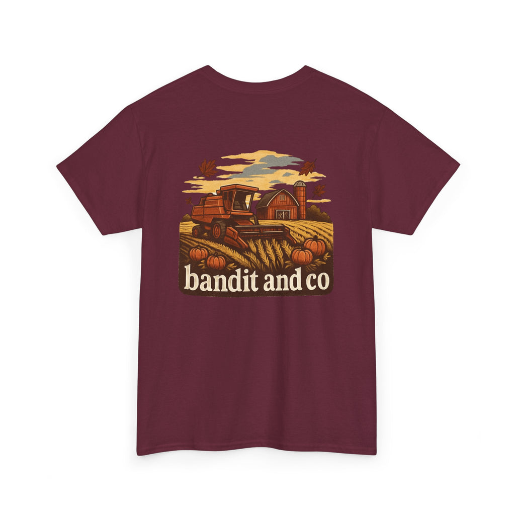 Autumn Harvest Unisex Heavy Cotton Tee, Casual Fall Shirt, Pumpkin Patch Tee, Vintage Farm Tee, Gift for Farmers, Fall Apparel