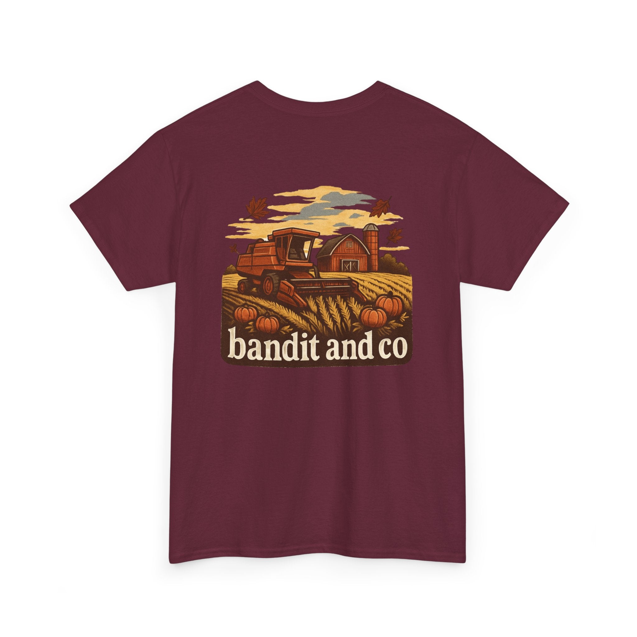 Autumn Harvest Unisex Heavy Cotton Tee, Casual Fall Shirt, Pumpkin Patch Tee, Vintage Farm Tee, Gift for Farmers, Fall Apparel