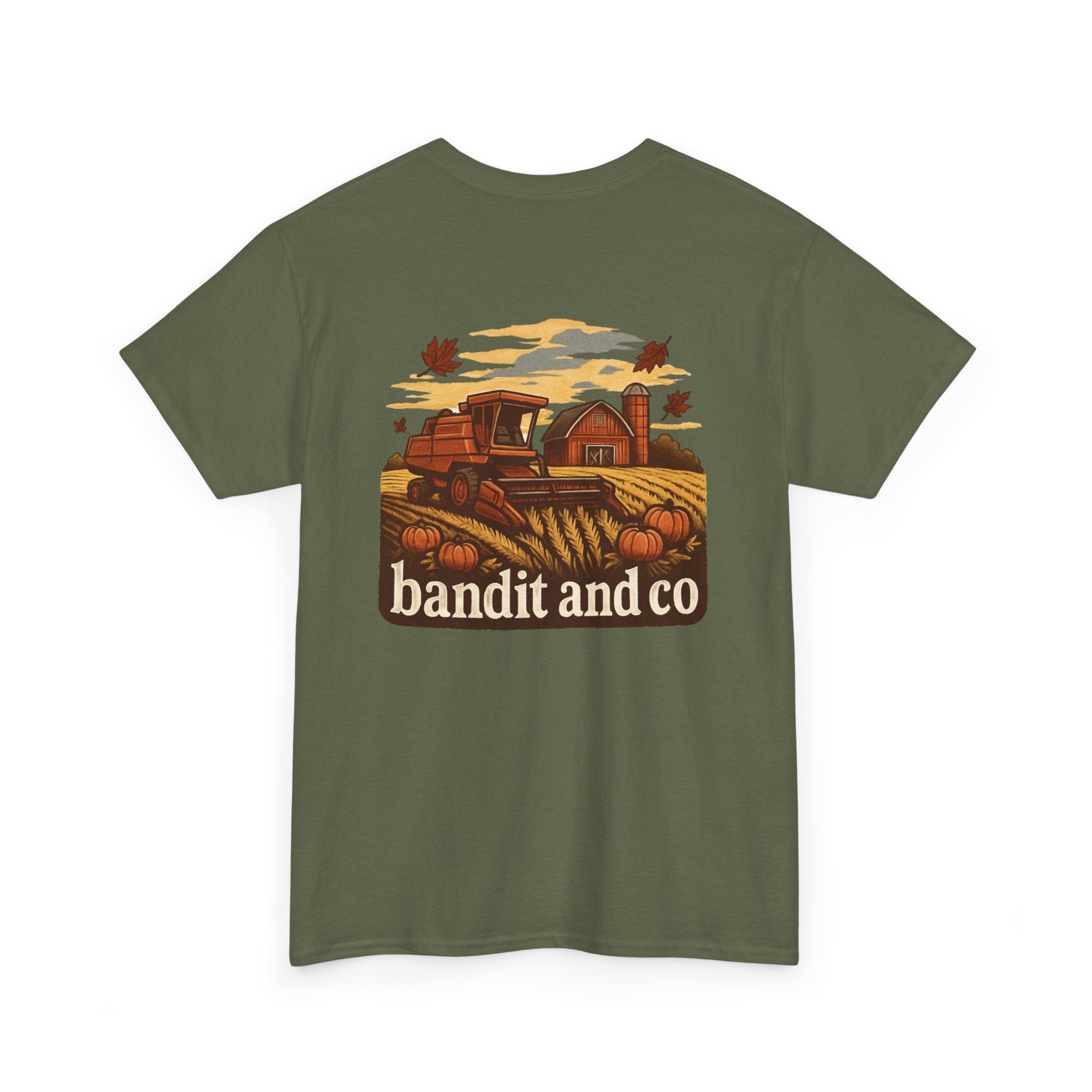 Autumn Harvest Unisex Heavy Cotton Tee, Casual Fall Shirt, Pumpkin Patch Tee, Vintage Farm Tee, Gift for Farmers, Fall Apparel