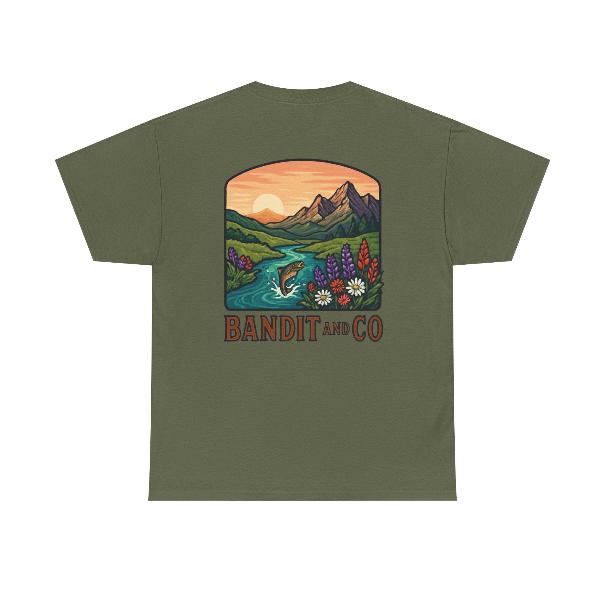 Nature-Inspired Unisex Heavy Cotton Tee - Cozy Outdoor Vibes for Adventure Lovers, Gift for Camping, Hiking, and Nature Enthusiasts
