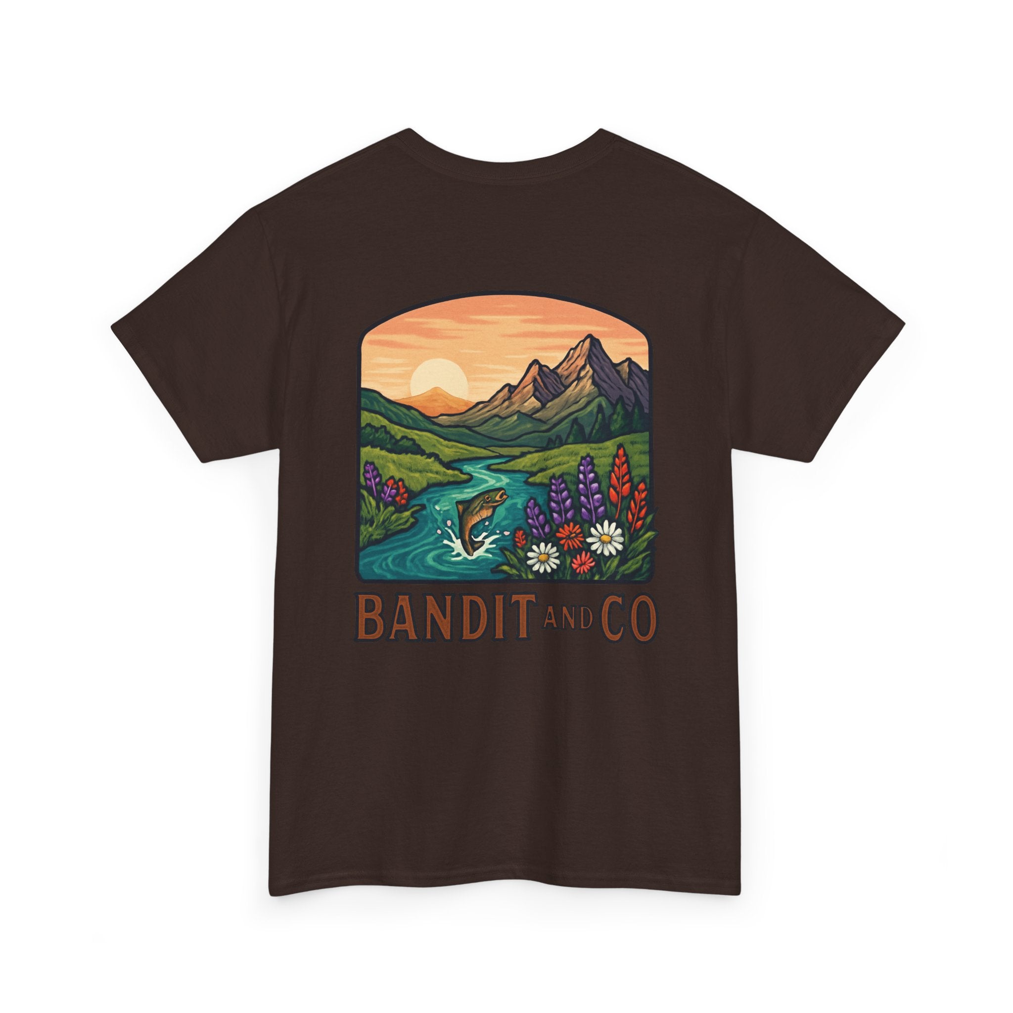 Nature-Inspired Unisex Heavy Cotton Tee - Cozy Outdoor Vibes for Adventure Lovers, Gift for Camping, Hiking, and Nature Enthusiasts