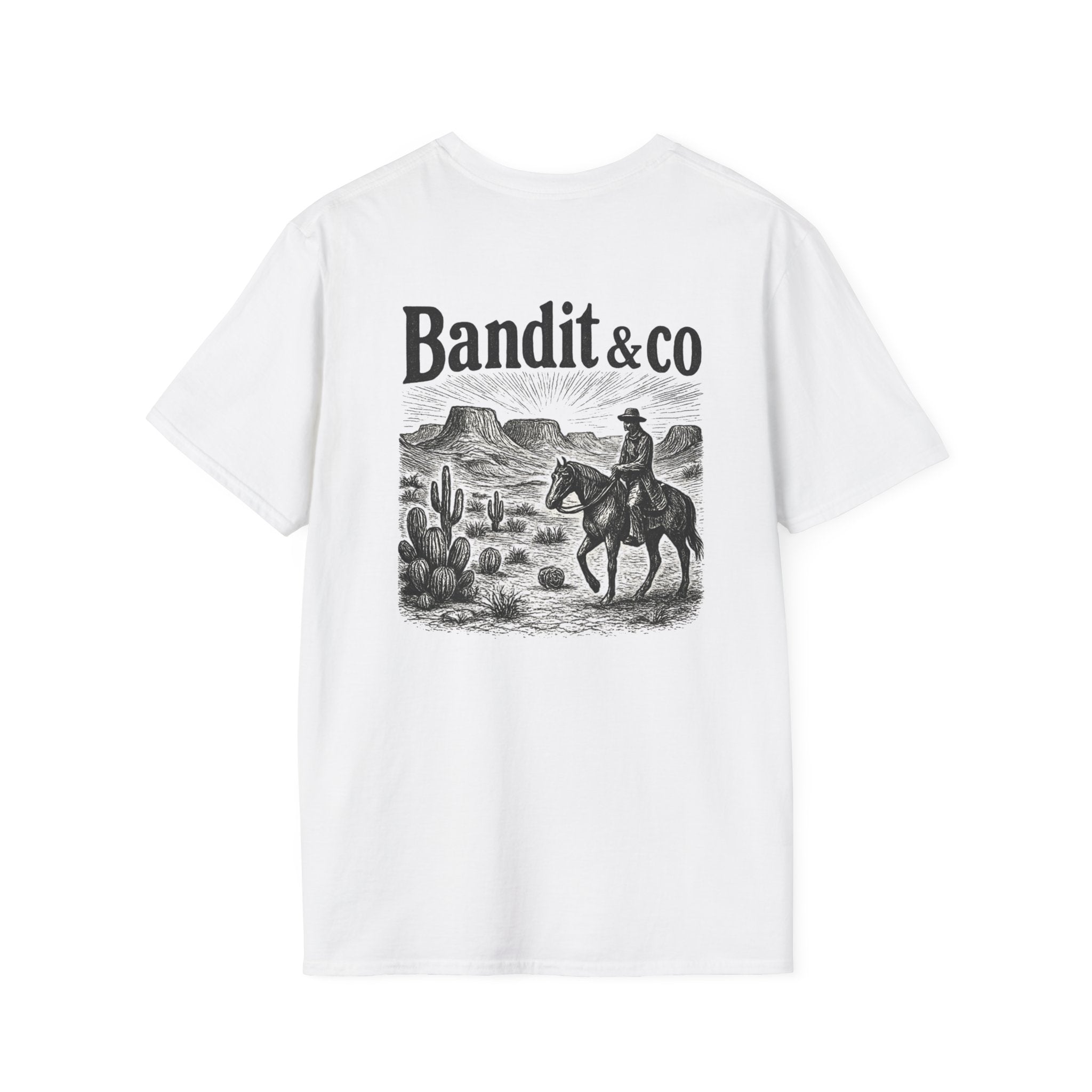 Western Cowboy Graphic T-Shirt, Perfect for Casual Outings, Gifts, or Celebrations, Vintage Bandit Design