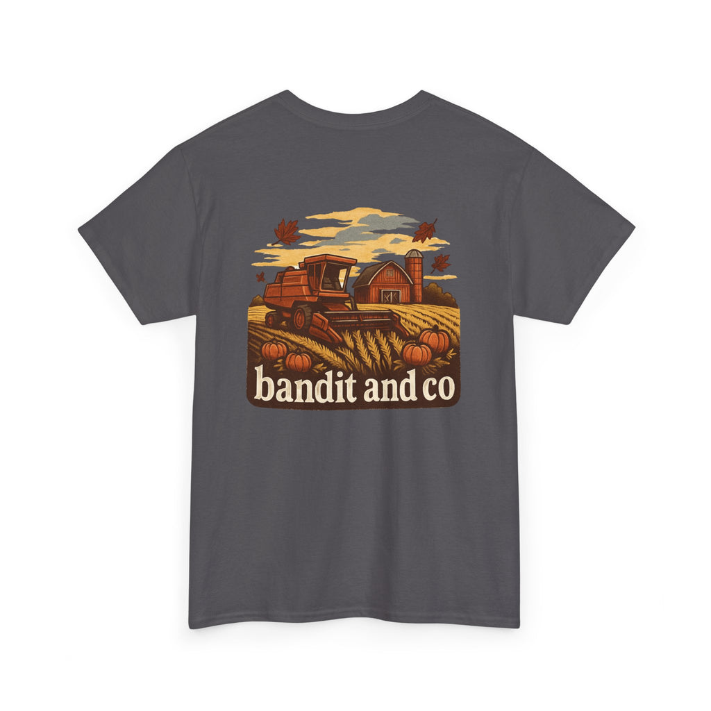 Autumn Harvest Unisex Heavy Cotton Tee, Casual Fall Shirt, Pumpkin Patch Tee, Vintage Farm Tee, Gift for Farmers, Fall Apparel