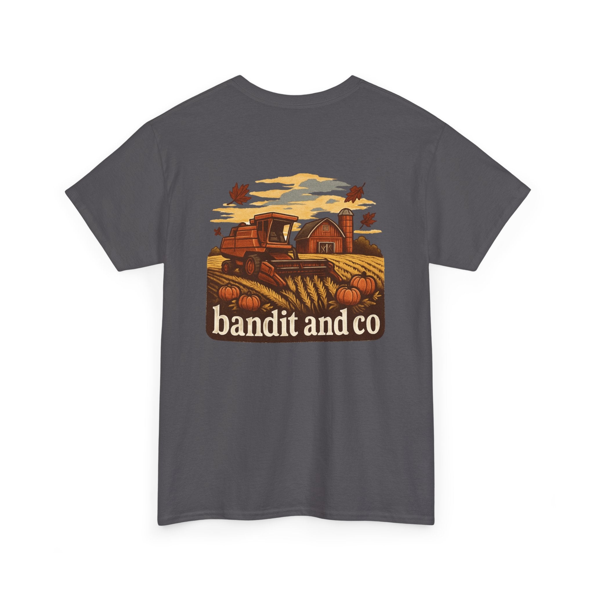 Autumn Harvest Unisex Heavy Cotton Tee, Casual Fall Shirt, Pumpkin Patch Tee, Vintage Farm Tee, Gift for Farmers, Fall Apparel