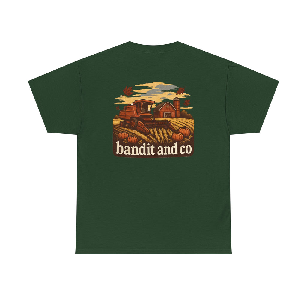 Autumn Harvest Unisex Heavy Cotton Tee, Casual Fall Shirt, Pumpkin Patch Tee, Vintage Farm Tee, Gift for Farmers, Fall Apparel