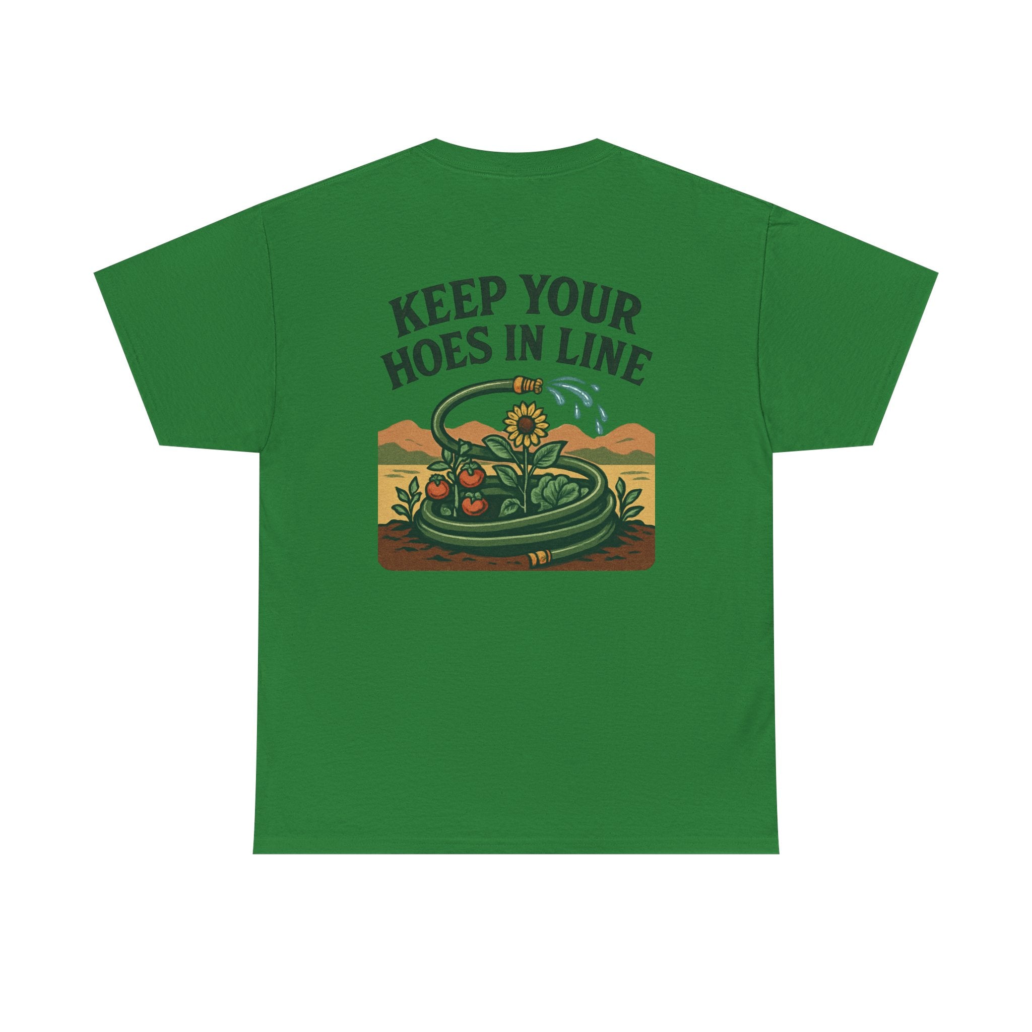 Keep Your Hoes in Line Tee, Unisex Cotton T-Shirt, Funny Gift for Gardeners, Casual Wear for Plant Lovers, Perfect for Birthdays, Holidays