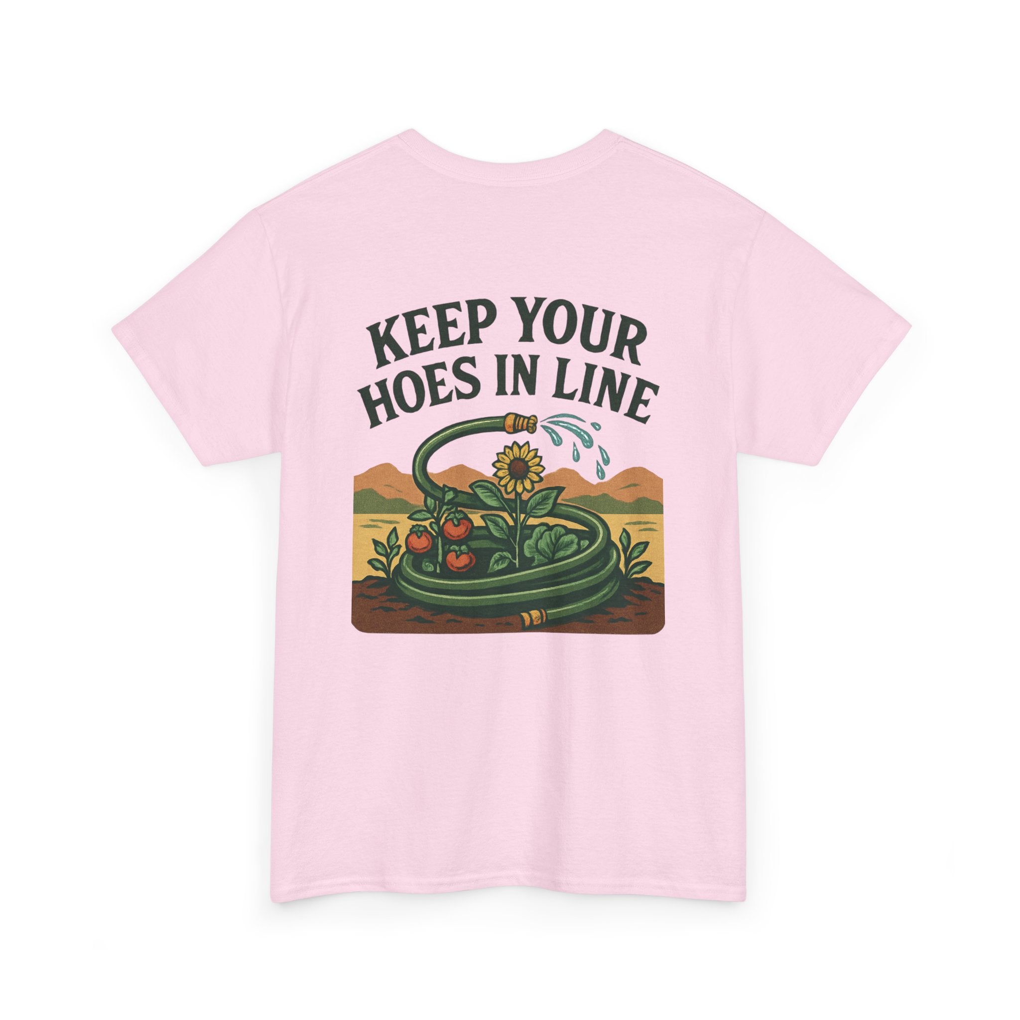 Keep Your Hoes in Line Tee, Unisex Cotton T-Shirt, Funny Gift for Gardeners, Casual Wear for Plant Lovers, Perfect for Birthdays, Holidays