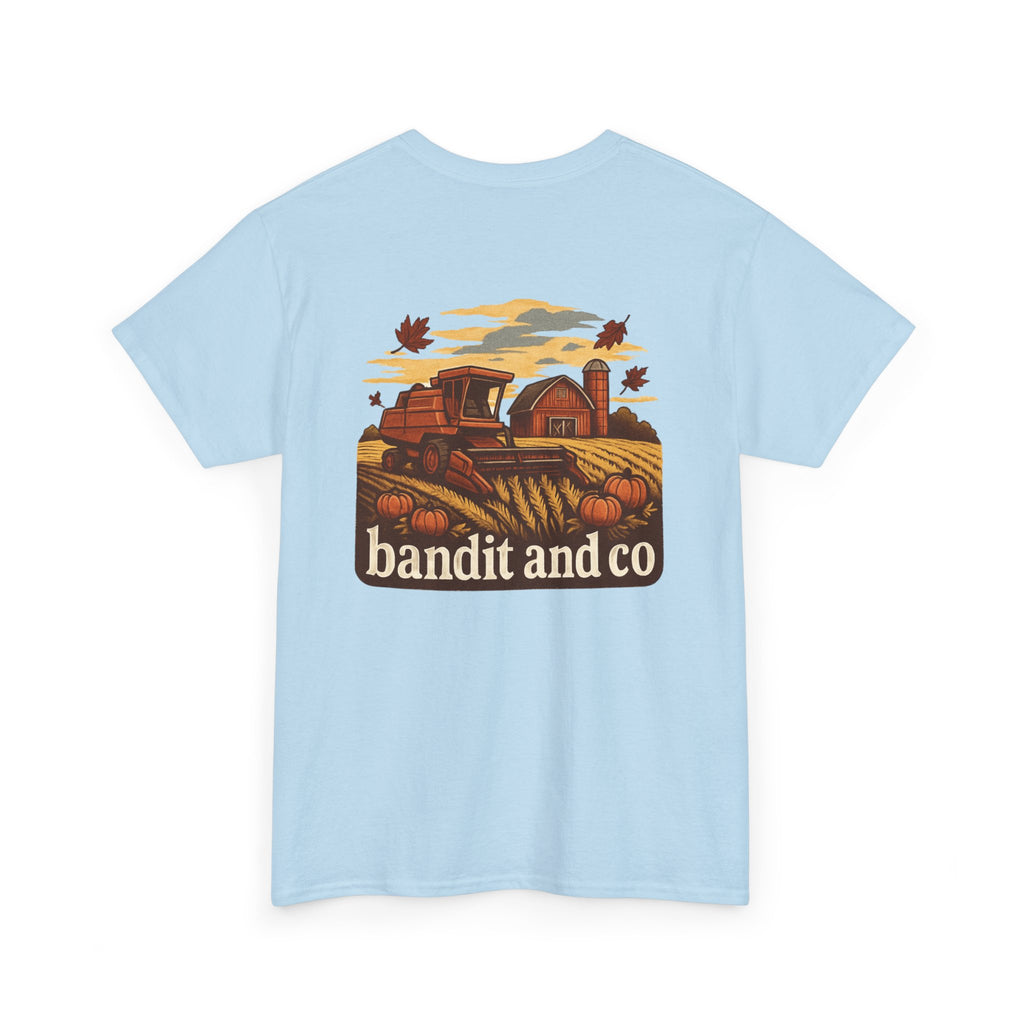 Autumn Harvest Unisex Heavy Cotton Tee, Casual Fall Shirt, Pumpkin Patch Tee, Vintage Farm Tee, Gift for Farmers, Fall Apparel