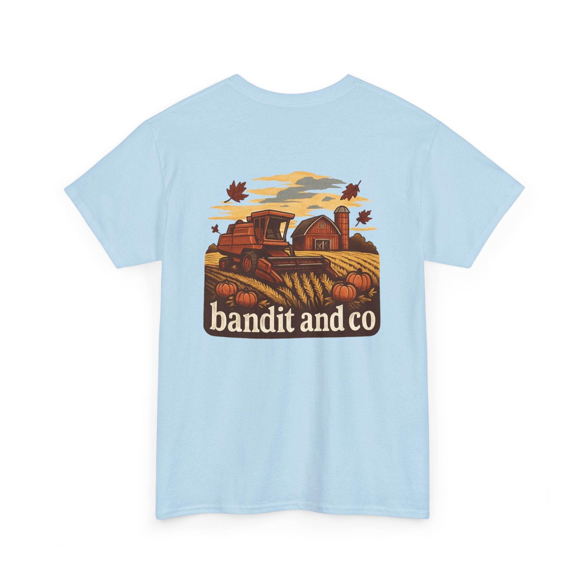 Autumn Harvest Unisex Heavy Cotton Tee, Casual Fall Shirt, Pumpkin Patch Tee, Vintage Farm Tee, Gift for Farmers, Fall Apparel
