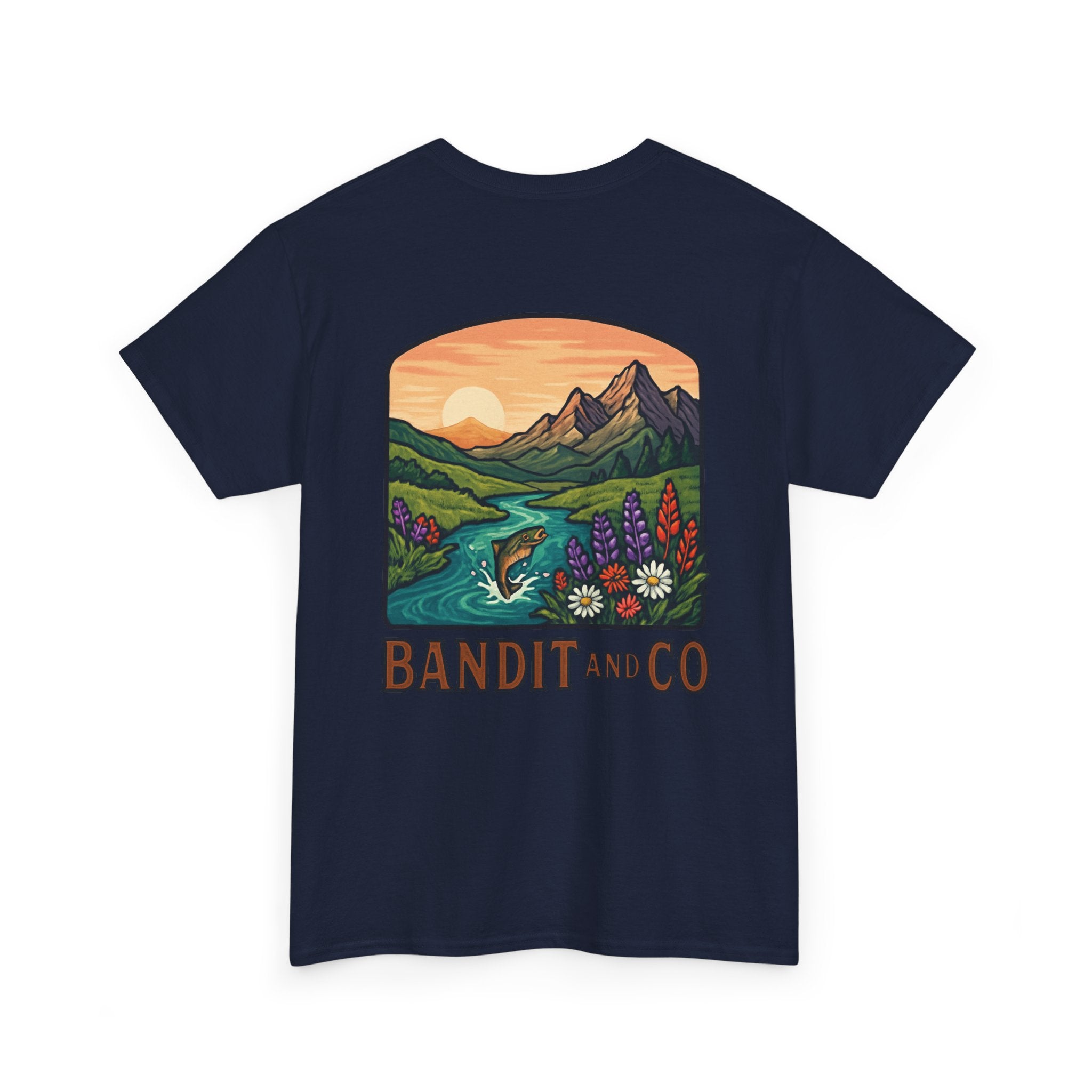 Nature-Inspired Unisex Heavy Cotton Tee - Cozy Outdoor Vibes for Adventure Lovers, Gift for Camping, Hiking, and Nature Enthusiasts