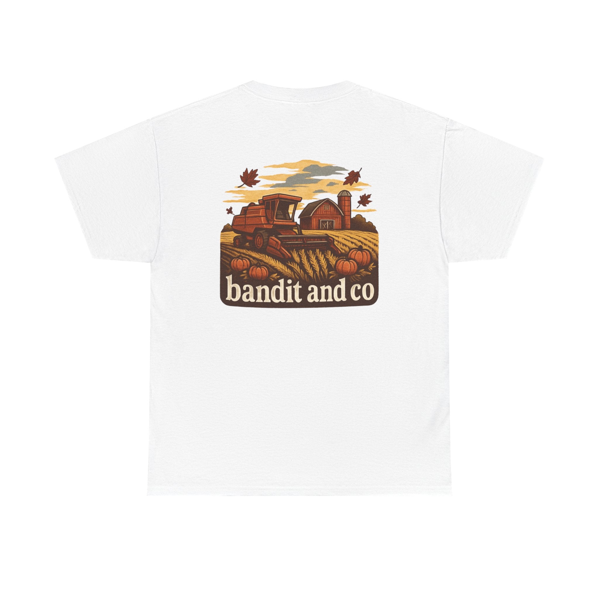 Autumn Harvest Unisex Heavy Cotton Tee, Casual Fall Shirt, Pumpkin Patch Tee, Vintage Farm Tee, Gift for Farmers, Fall Apparel