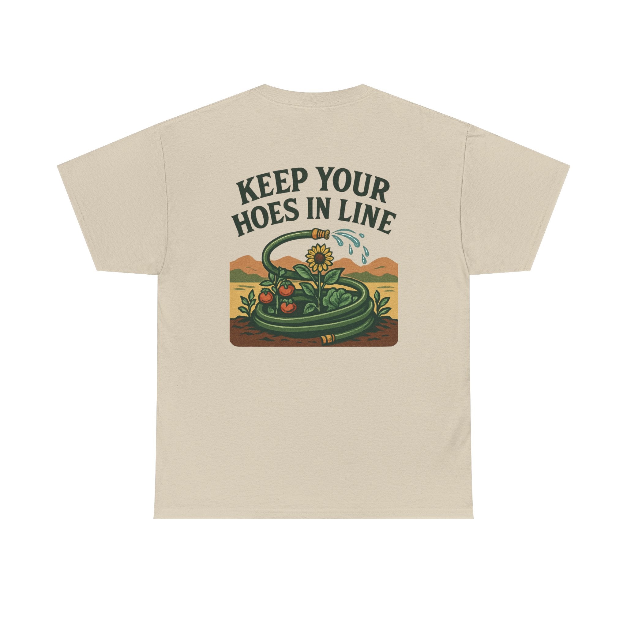 Keep Your Hoes in Line Tee, Unisex Cotton T-Shirt, Funny Gift for Gardeners, Casual Wear for Plant Lovers, Perfect for Birthdays, Holidays