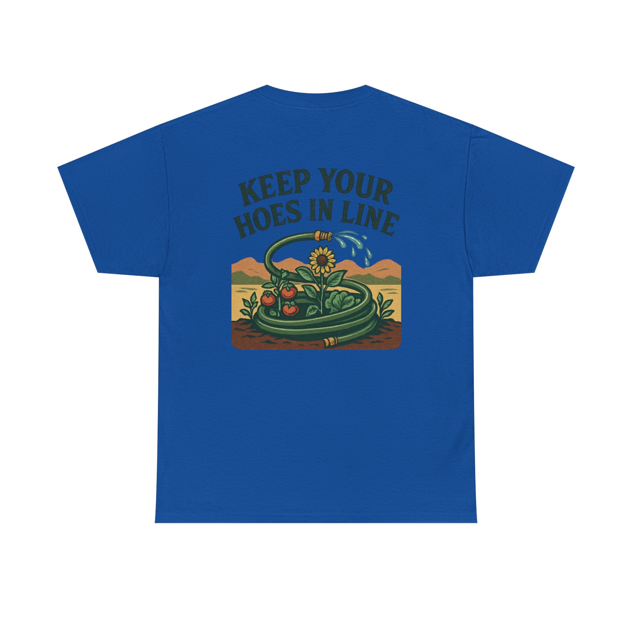 Keep Your Hoes in Line Tee, Unisex Cotton T-Shirt, Funny Gift for Gardeners, Casual Wear for Plant Lovers, Perfect for Birthdays, Holidays