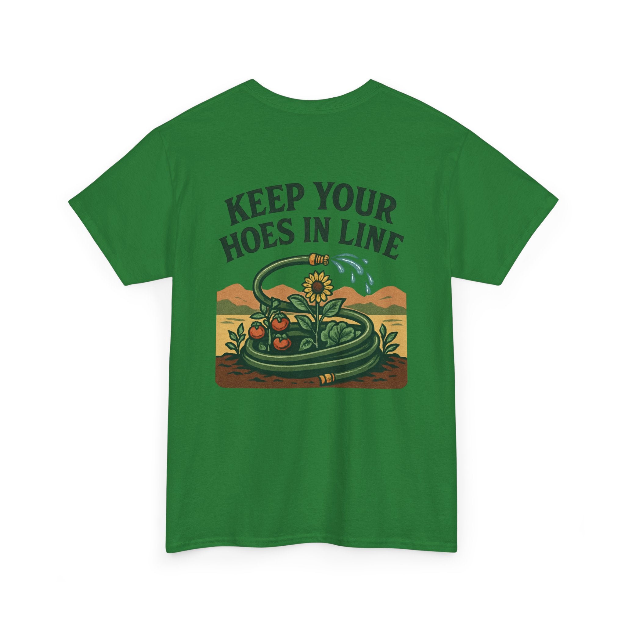 Keep Your Hoes in Line Tee, Unisex Cotton T-Shirt, Funny Gift for Gardeners, Casual Wear for Plant Lovers, Perfect for Birthdays, Holidays