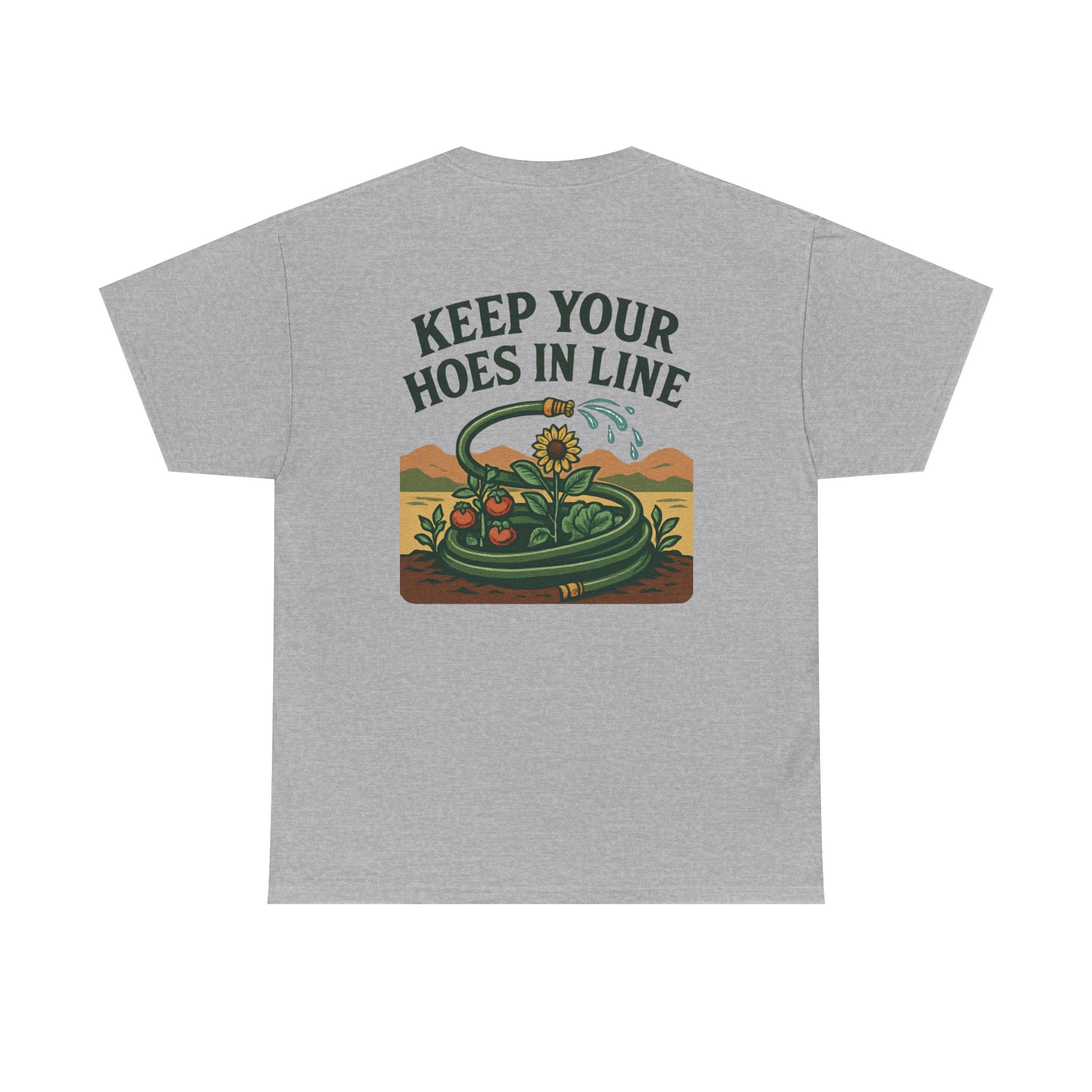 Keep Your Hoes in Line Tee, Unisex Cotton T-Shirt, Funny Gift for Gardeners, Casual Wear for Plant Lovers, Perfect for Birthdays, Holidays