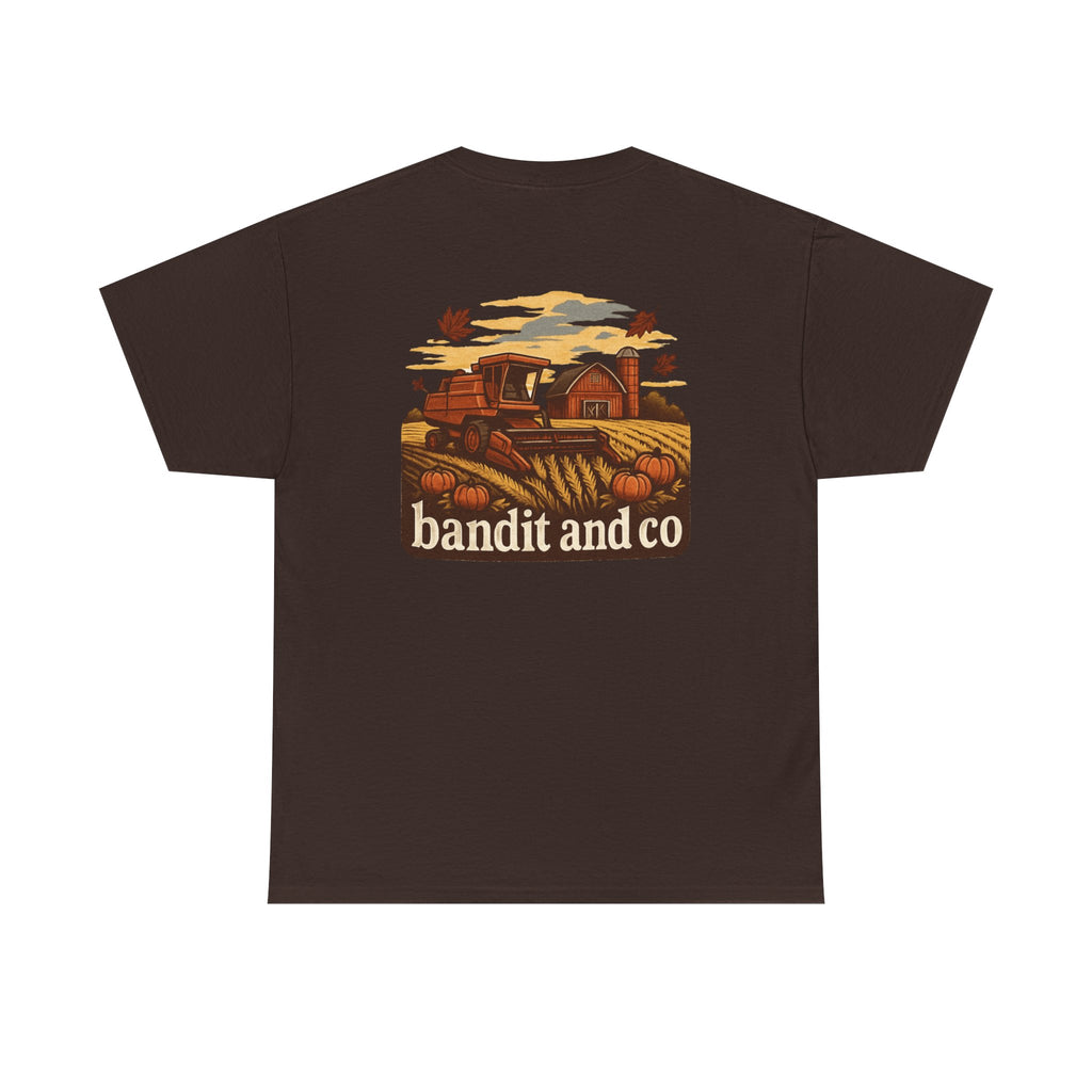 Autumn Harvest Unisex Heavy Cotton Tee, Casual Fall Shirt, Pumpkin Patch Tee, Vintage Farm Tee, Gift for Farmers, Fall Apparel