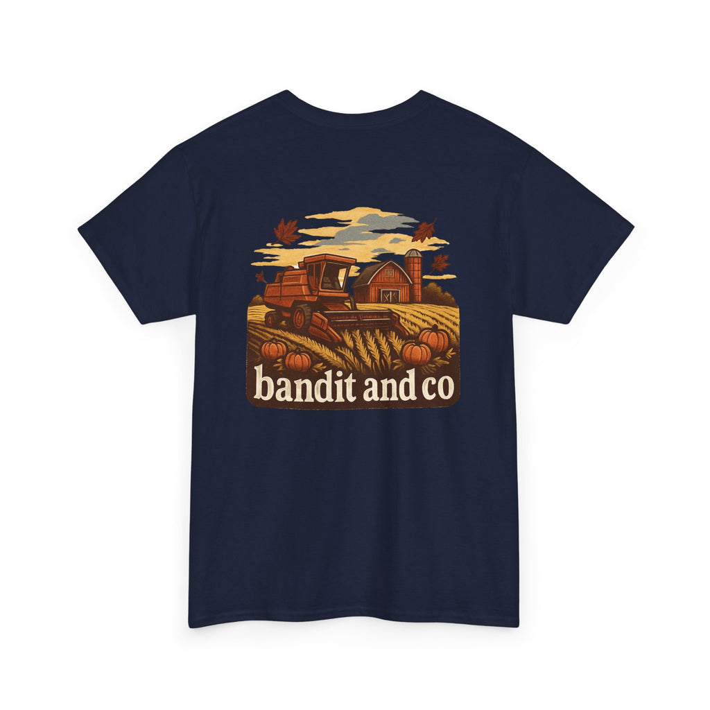 Autumn Harvest Unisex Heavy Cotton Tee, Casual Fall Shirt, Pumpkin Patch Tee, Vintage Farm Tee, Gift for Farmers, Fall Apparel