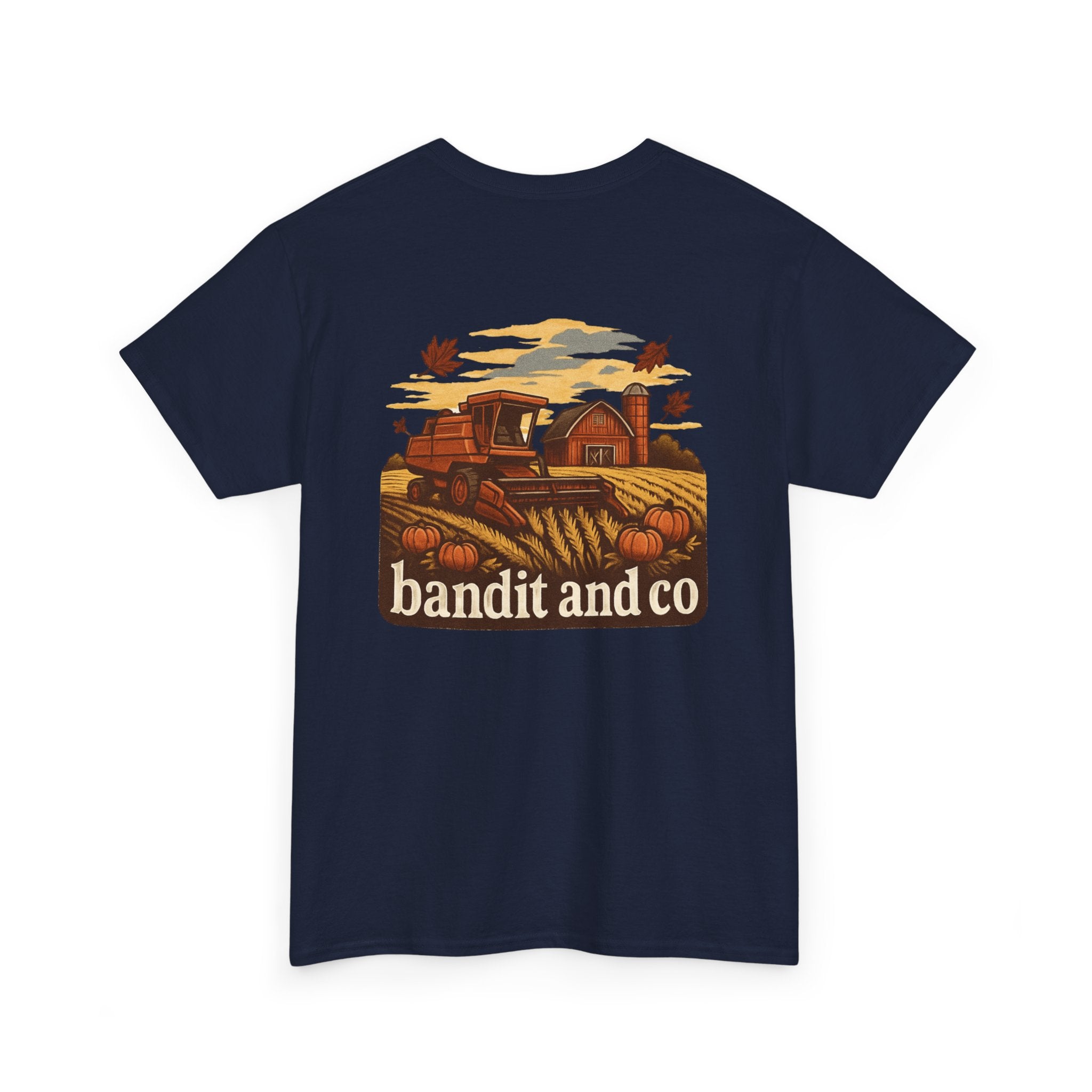 Autumn Harvest Unisex Heavy Cotton Tee, Casual Fall Shirt, Pumpkin Patch Tee, Vintage Farm Tee, Gift for Farmers, Fall Apparel