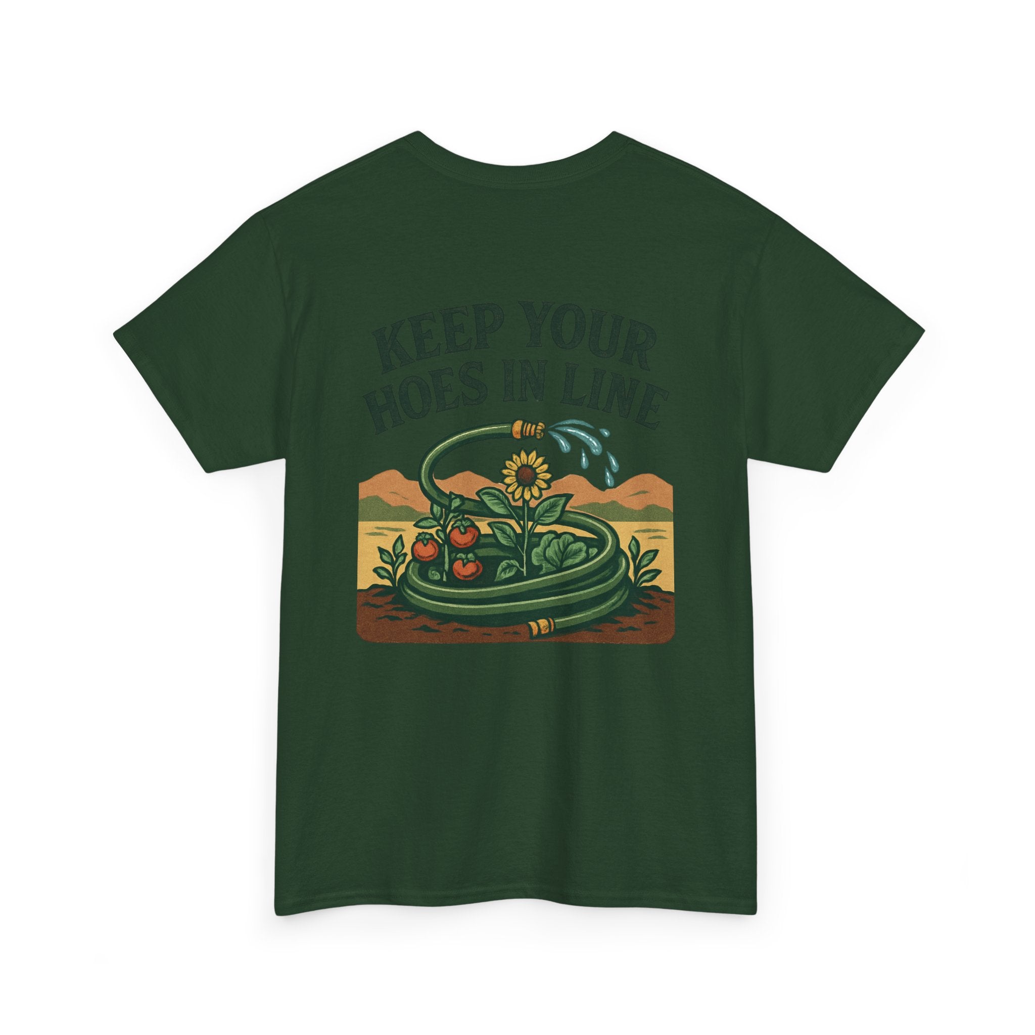 Keep Your Hoes in Line Tee, Unisex Cotton T-Shirt, Funny Gift for Gardeners, Casual Wear for Plant Lovers, Perfect for Birthdays, Holidays