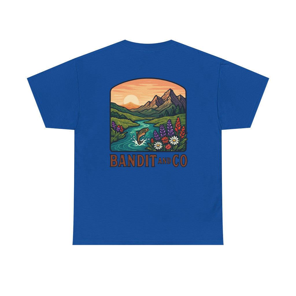 Nature-Inspired Unisex Heavy Cotton Tee - Cozy Outdoor Vibes for Adventure Lovers, Gift for Camping, Hiking, and Nature Enthusiasts