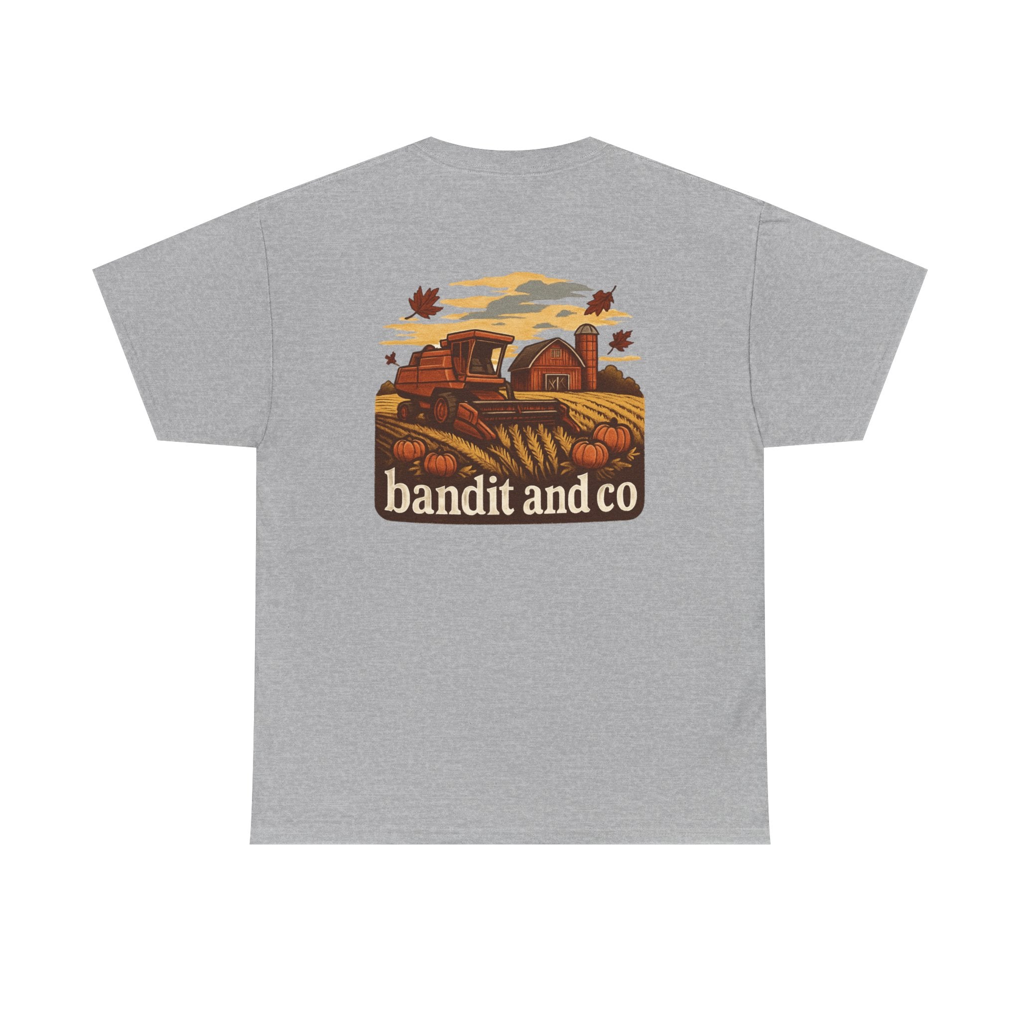 Autumn Harvest Unisex Heavy Cotton Tee, Casual Fall Shirt, Pumpkin Patch Tee, Vintage Farm Tee, Gift for Farmers, Fall Apparel
