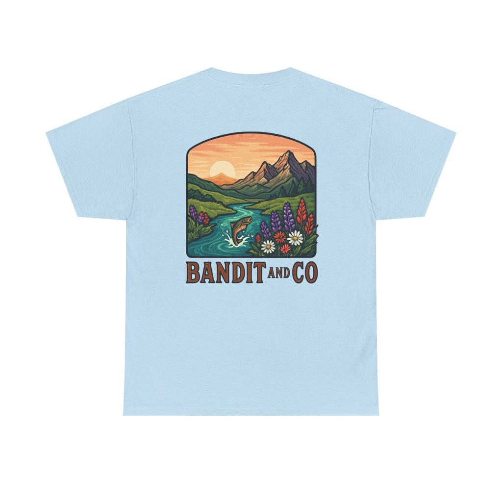 Nature-Inspired Unisex Heavy Cotton Tee - Cozy Outdoor Vibes for Adventure Lovers, Gift for Camping, Hiking, and Nature Enthusiasts
